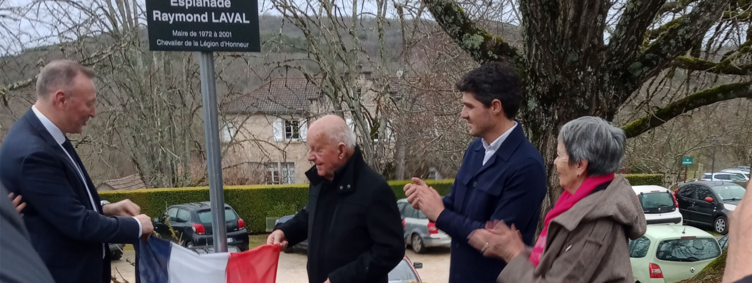 Dévoilement de la plaque de l'esplanade Raymond Laval