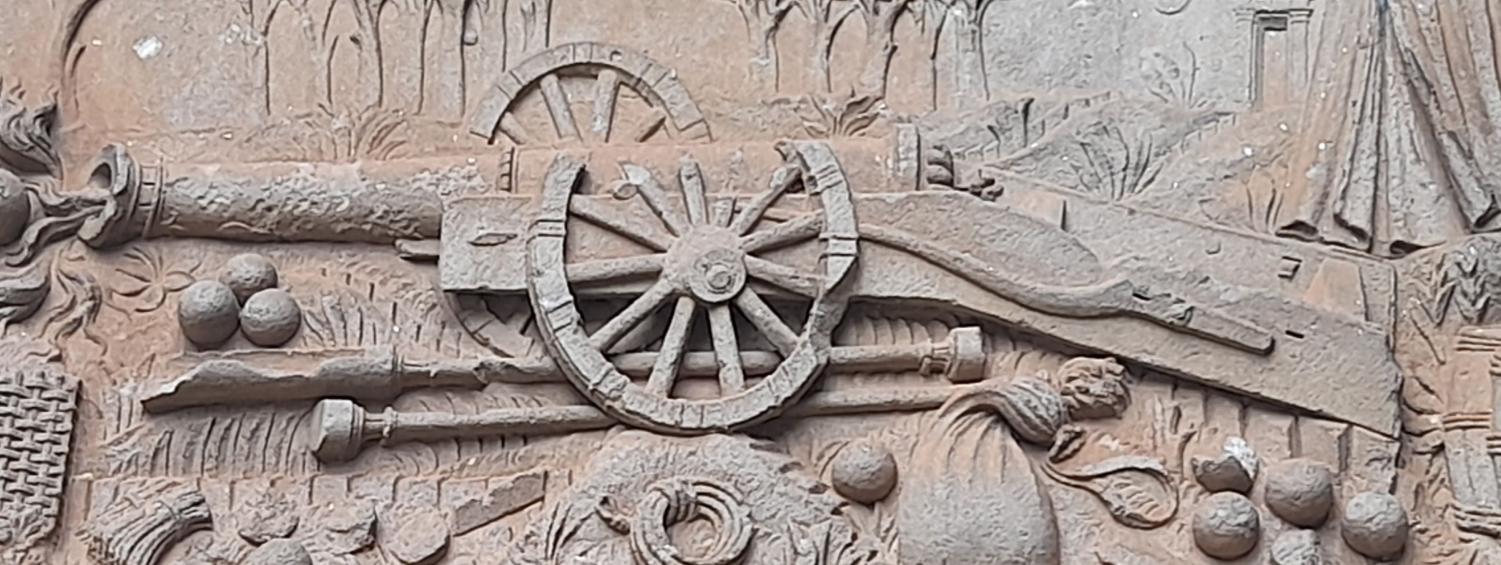 Représentation d'une pièce d'artillerie de l'époque